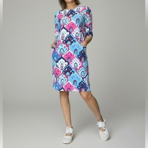 J McLaughlin Catalyst Sheath Dress Colorful Stretch Medium